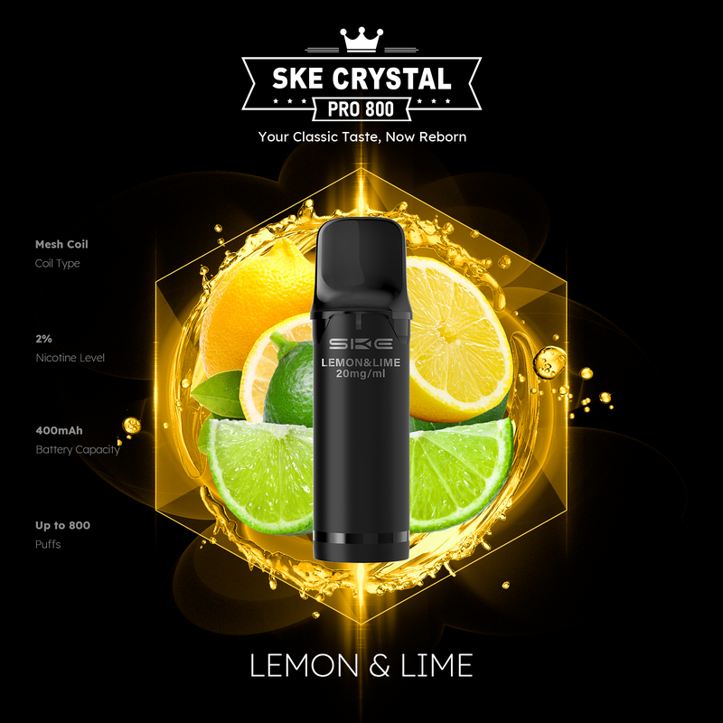 SKE Crystal Pro 800 - Lemon & Lime - 2er Pack