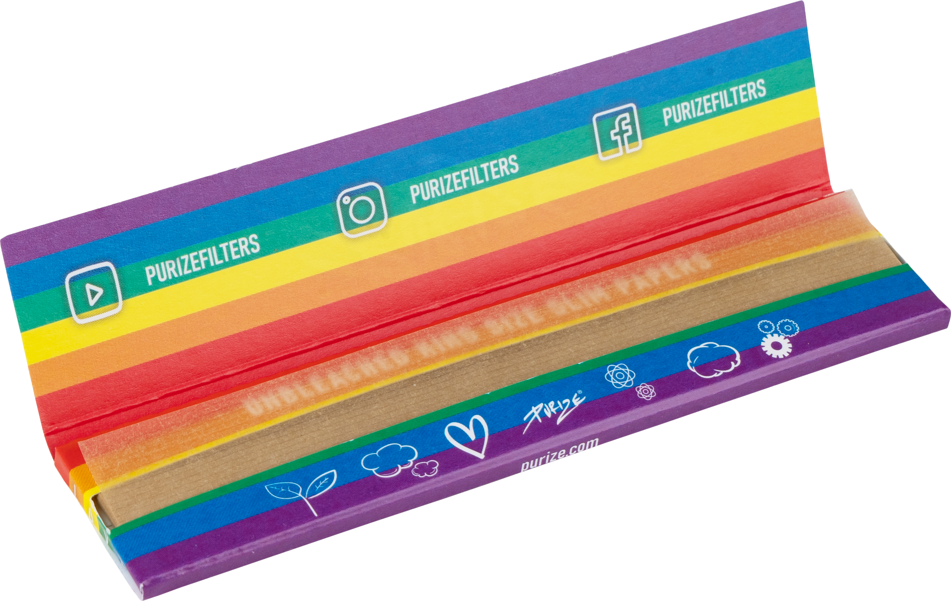 PURIZE® King Size Slim (42 Blättchen - gebleicht - 50er Box)