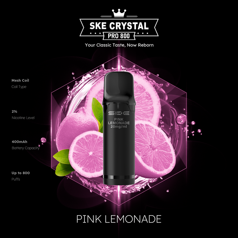 SKE Crystal Pro 800 - Pink Lemonade - 2er Pack