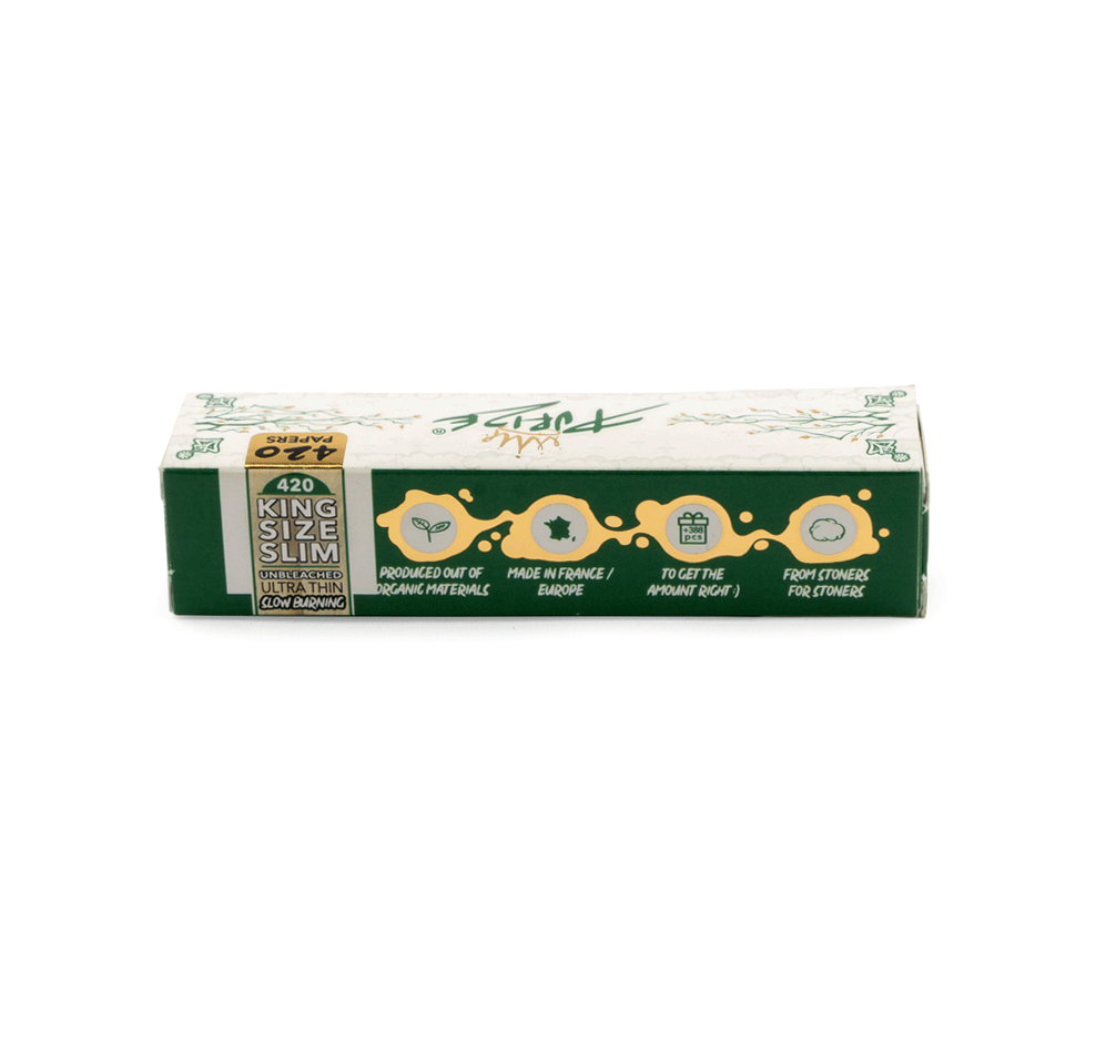 PURIZE® 420 Papers | King Size Slim (420 Blättchen - ungebleicht - 8er Box)