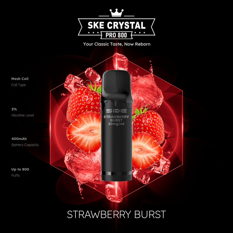 SKE Crystal Pro 800 - Strawberry Burst - 2er Pack