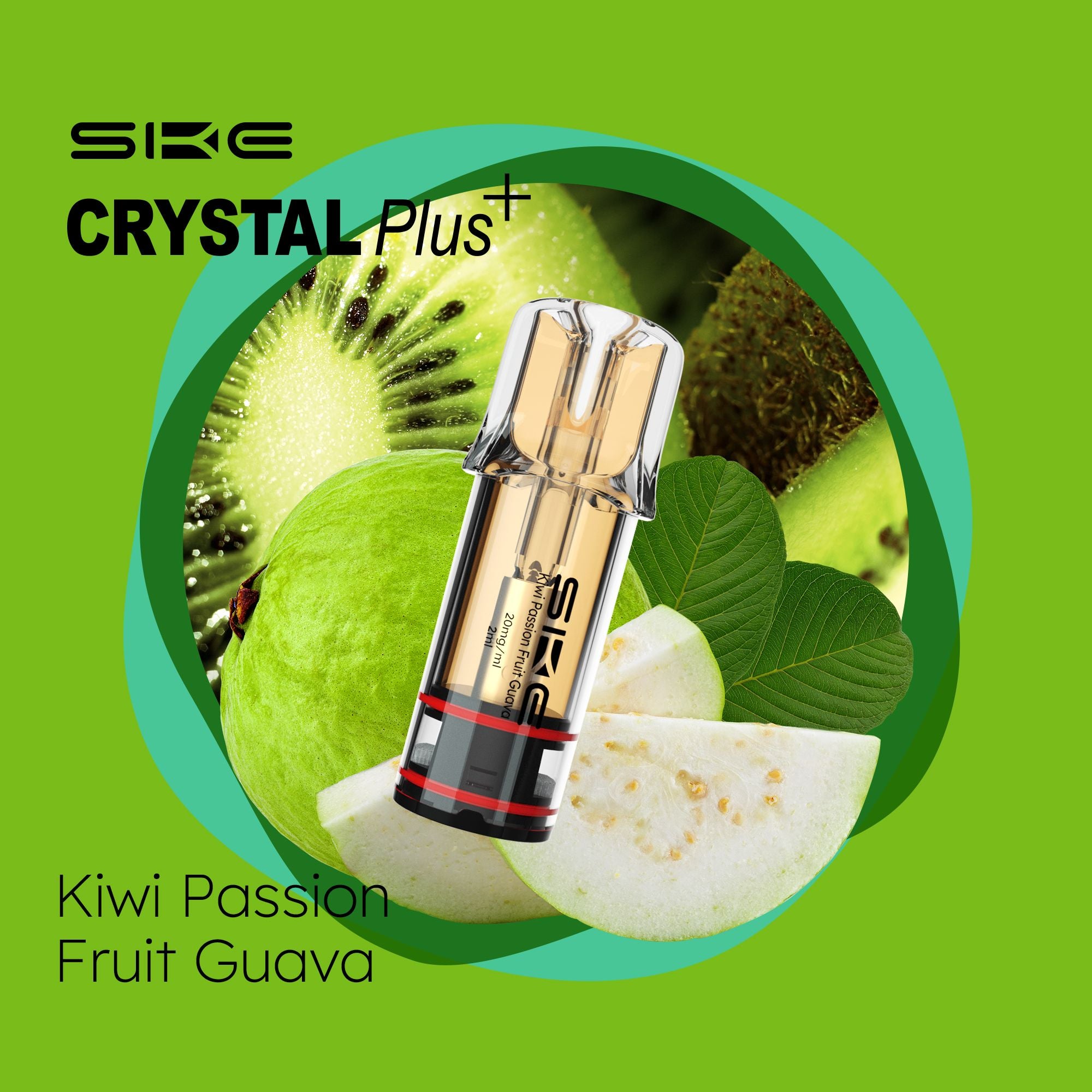 SKE Crystal Plus Pods Kiwi Passion Fruit Guava