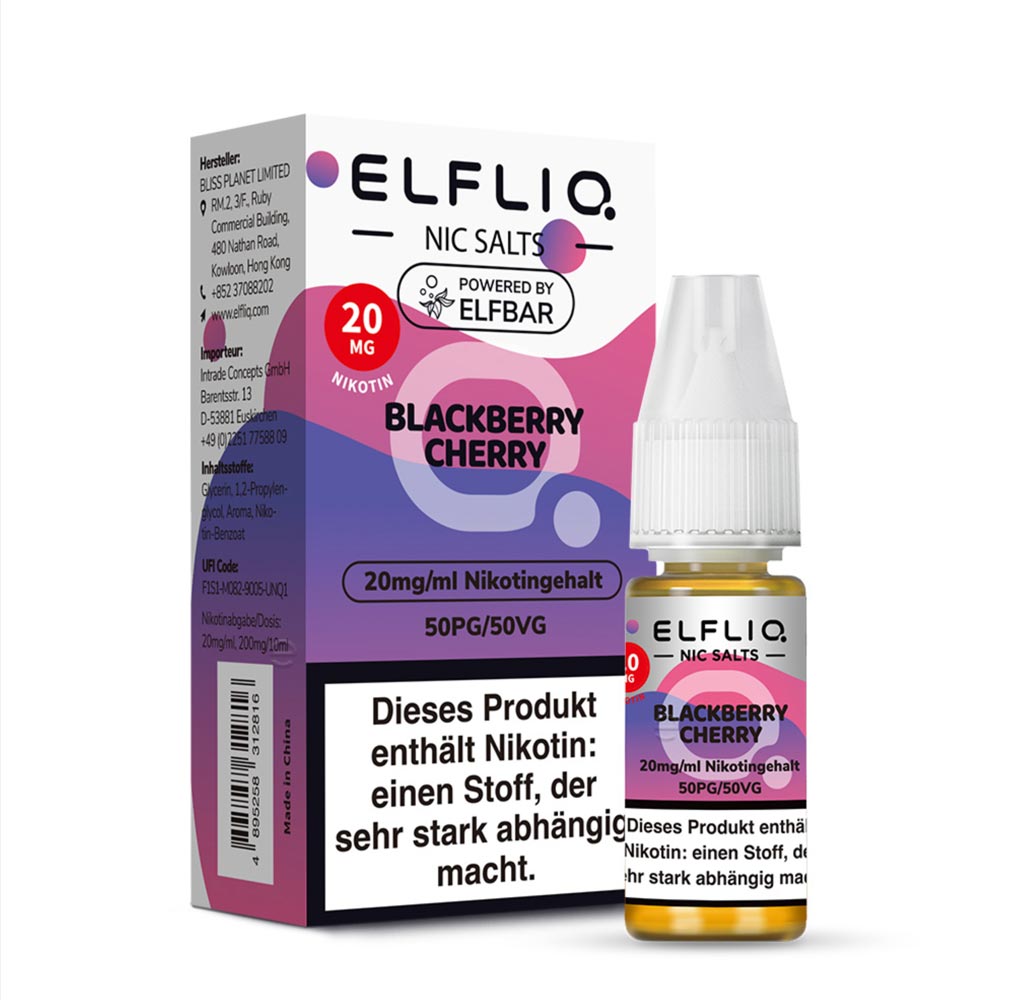 ELFLIQ - Blackberry Cherry - Nikotinsalz Liquid 20mg