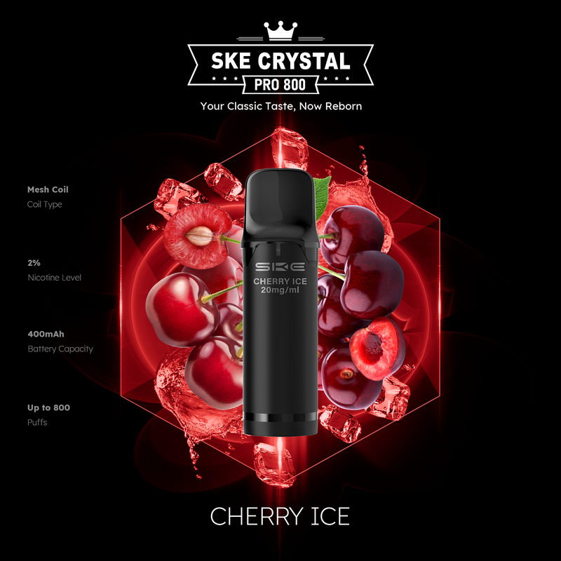 SKE Crystal Pro 800 - Cherry Ice - 2er Pack