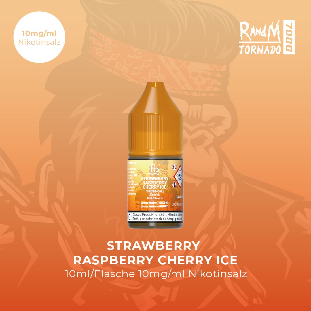 RandM Tornado 10mg-Strawberry-Raspberry-Cherry-Ice