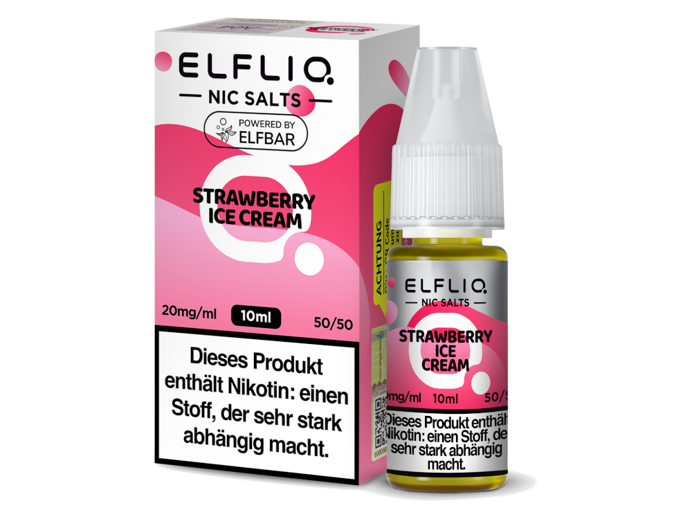 ELFLIQ - Strawberry Ice Cream - Nikotinsalz Liquid 20mg