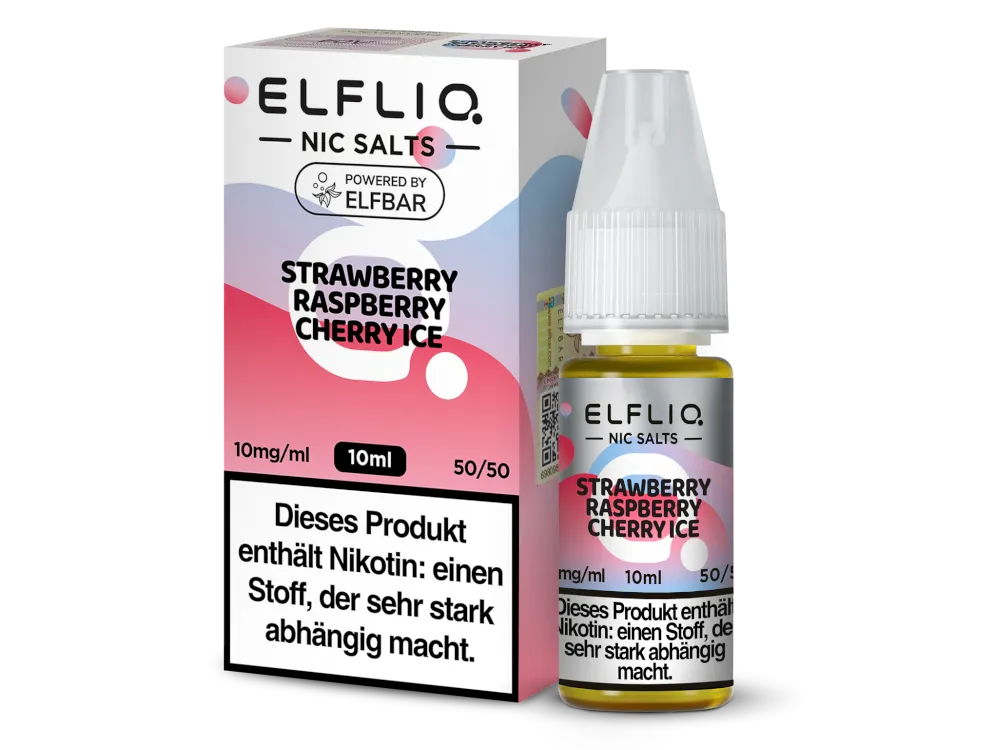 ELFLIQ - Strawberry Raspberry Cherry Ice - Nikotinsalz Liquid 20 mg