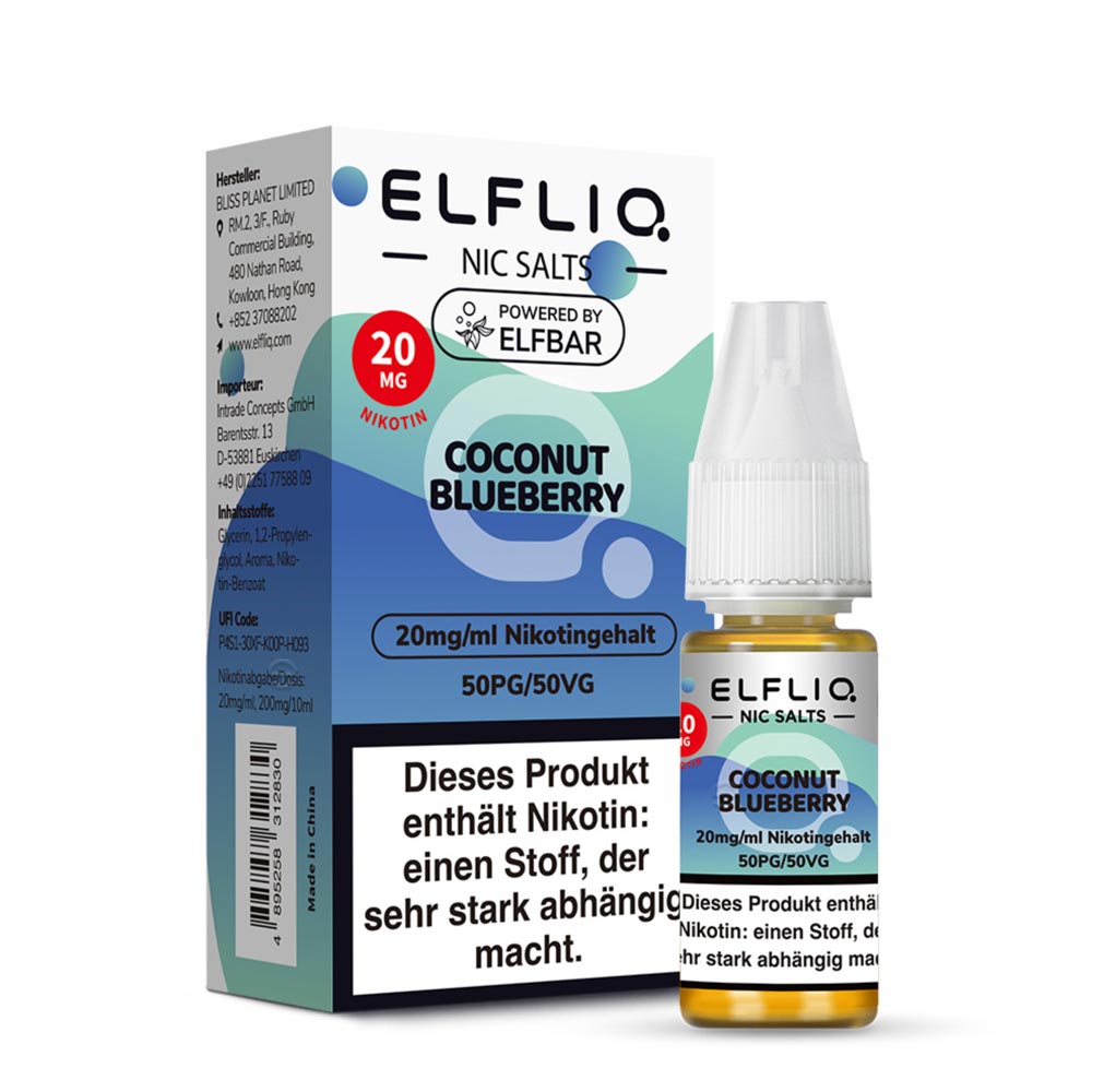 ELFLIQ - Coconut Blueberry - Nikotinsalz Liquid 20mg