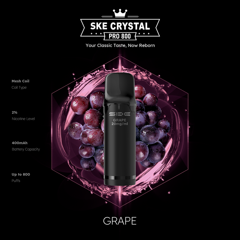 SKE Crystal Pro 800 - Grape - 2er Pack