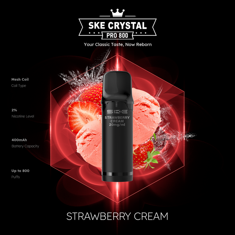 SKE Crystal Pro 800 - Strawberry Cream - 2er Pack