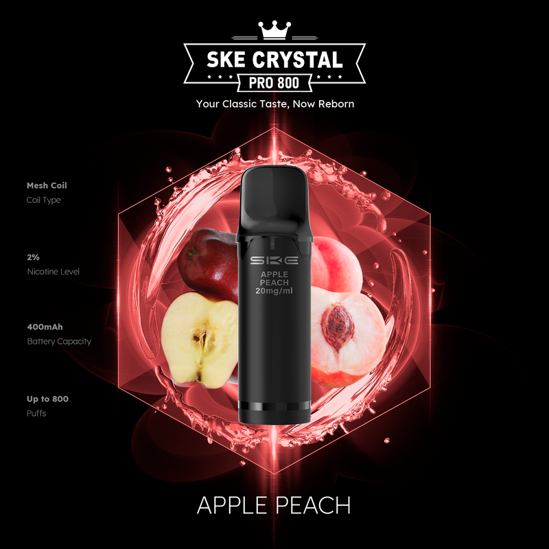 SKE Crystal Pro 800 - Apple Peach - 2er Pack