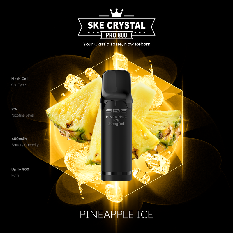 SKE Crystal Pro 800 - Pineapple Ice - 2er Pack
