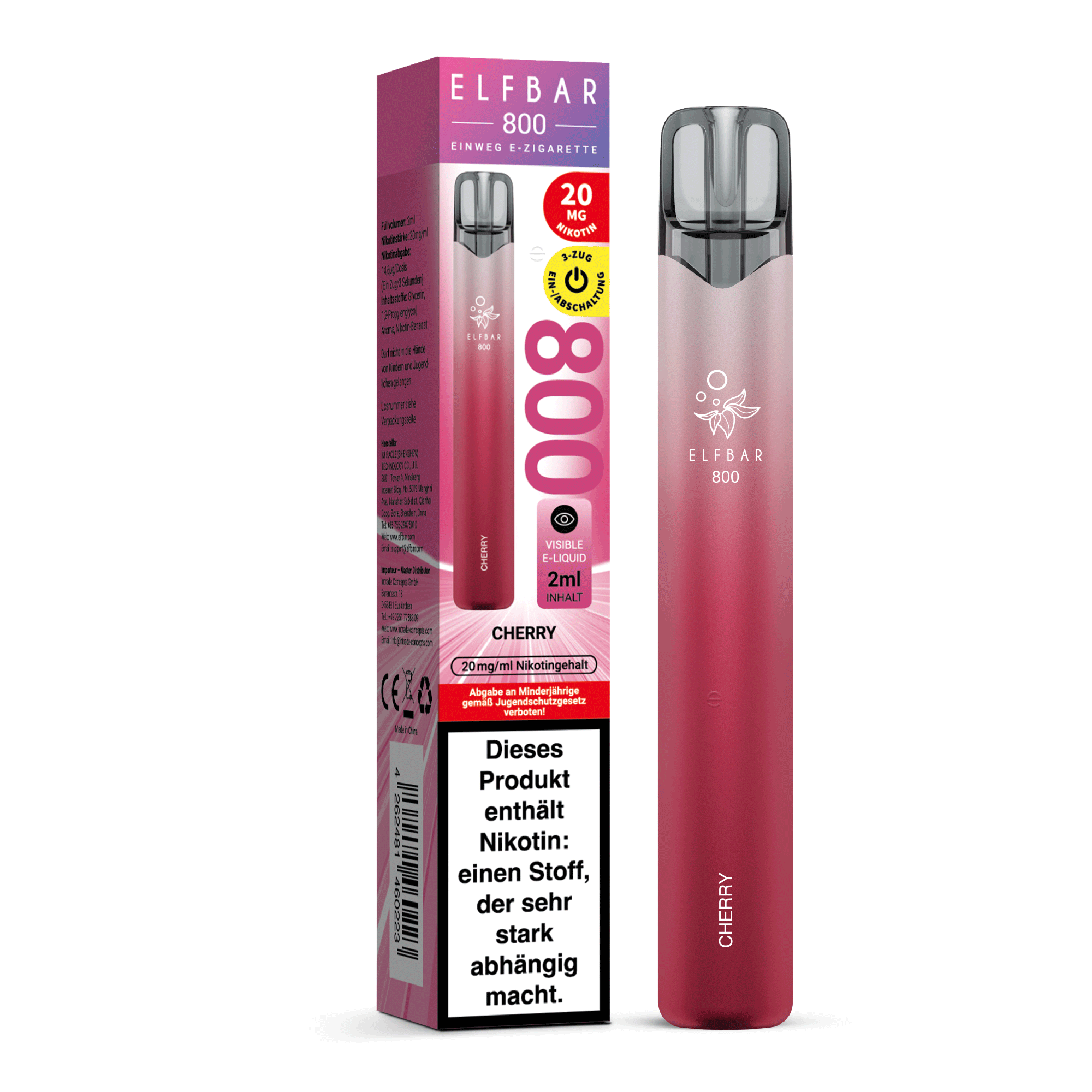 Elfbar 800 Cherry 20mg Elfbar 800 Cherry 20mg