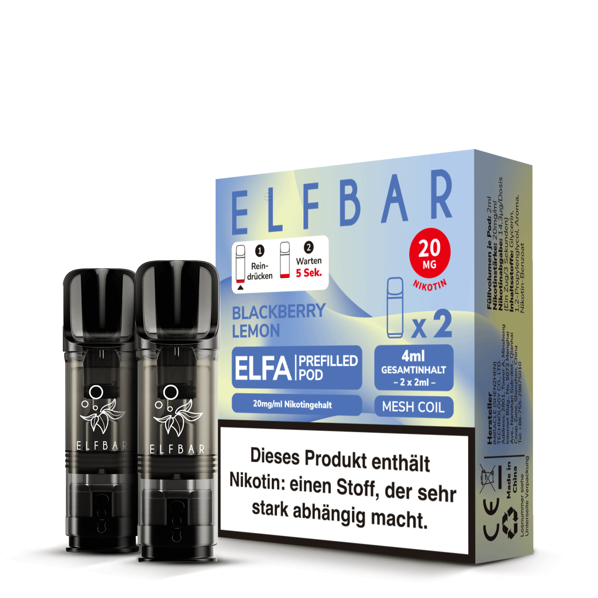 Elfbar Elfa Pods Blackberry Lemon 20mg