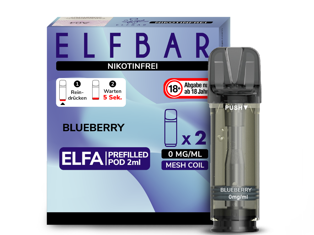 Elfbar Elfa Pods Blueberry nikotinfrei 0mg