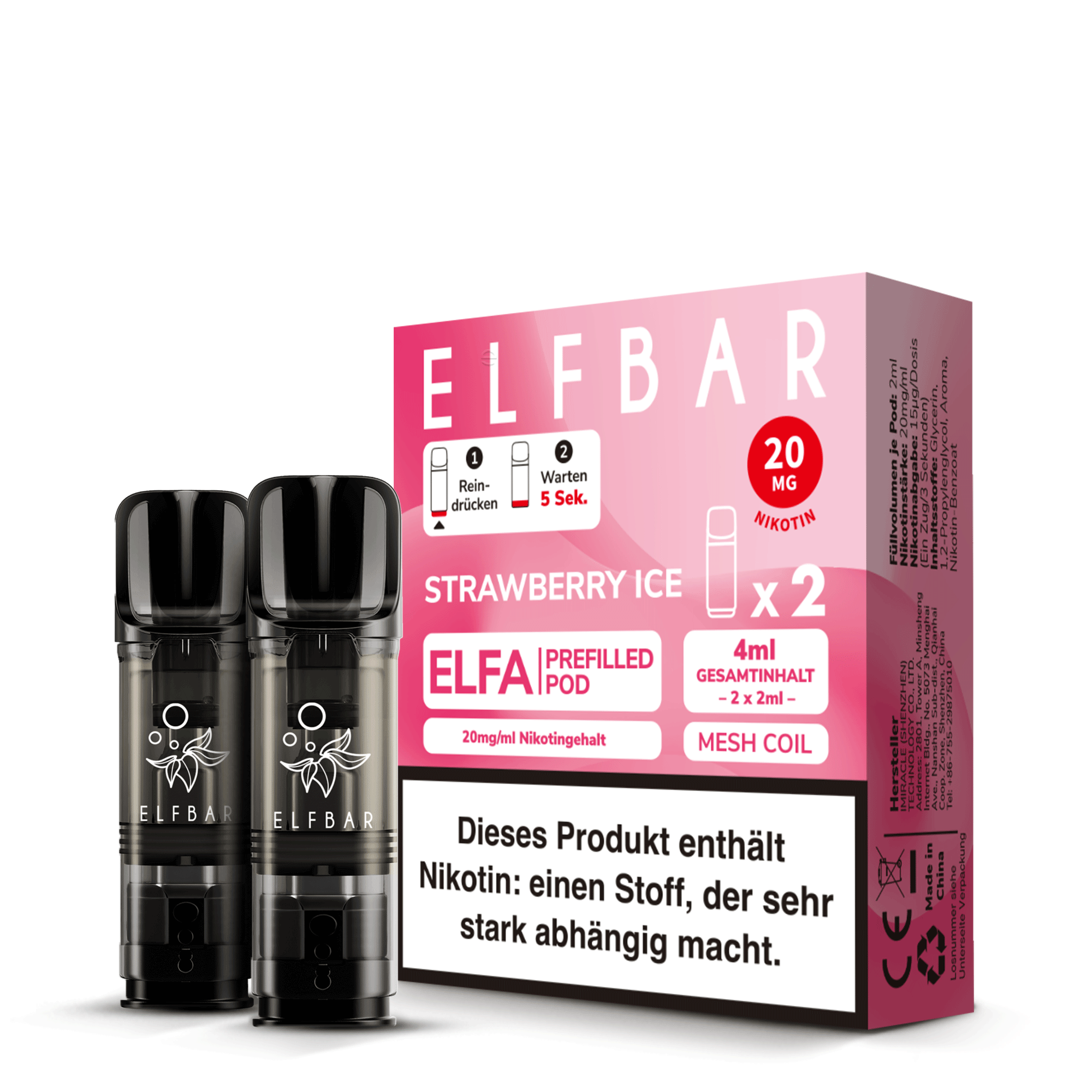 Elfbar Elfa Pods Strawberry Ice 20mg