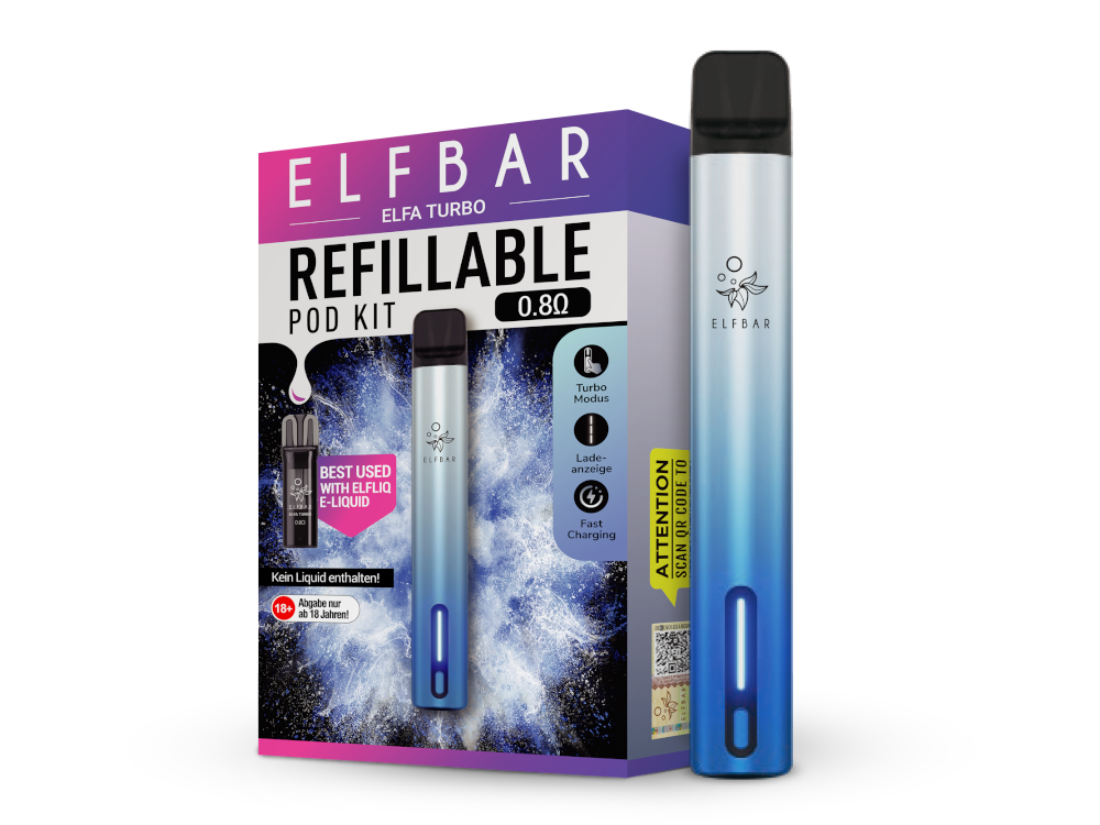 elfbar turbo leuchtet dauerhaft Elfa Aurora Cyan Flavour_Fruit Ice Elfa master Farbe:aurora-cyan Elf Bar 600 Strawberry