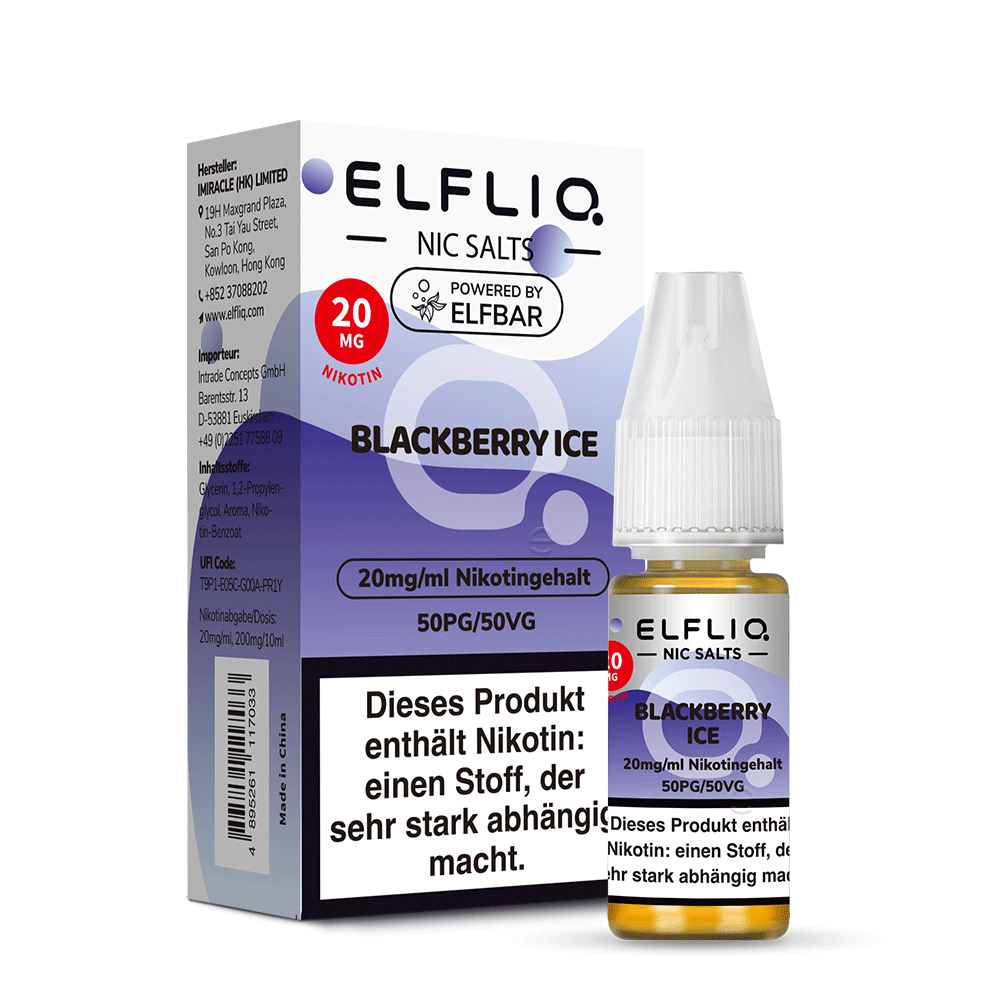 ELFLIQ - Blackberry Ice - Nikotinsalz Liquid 20mg