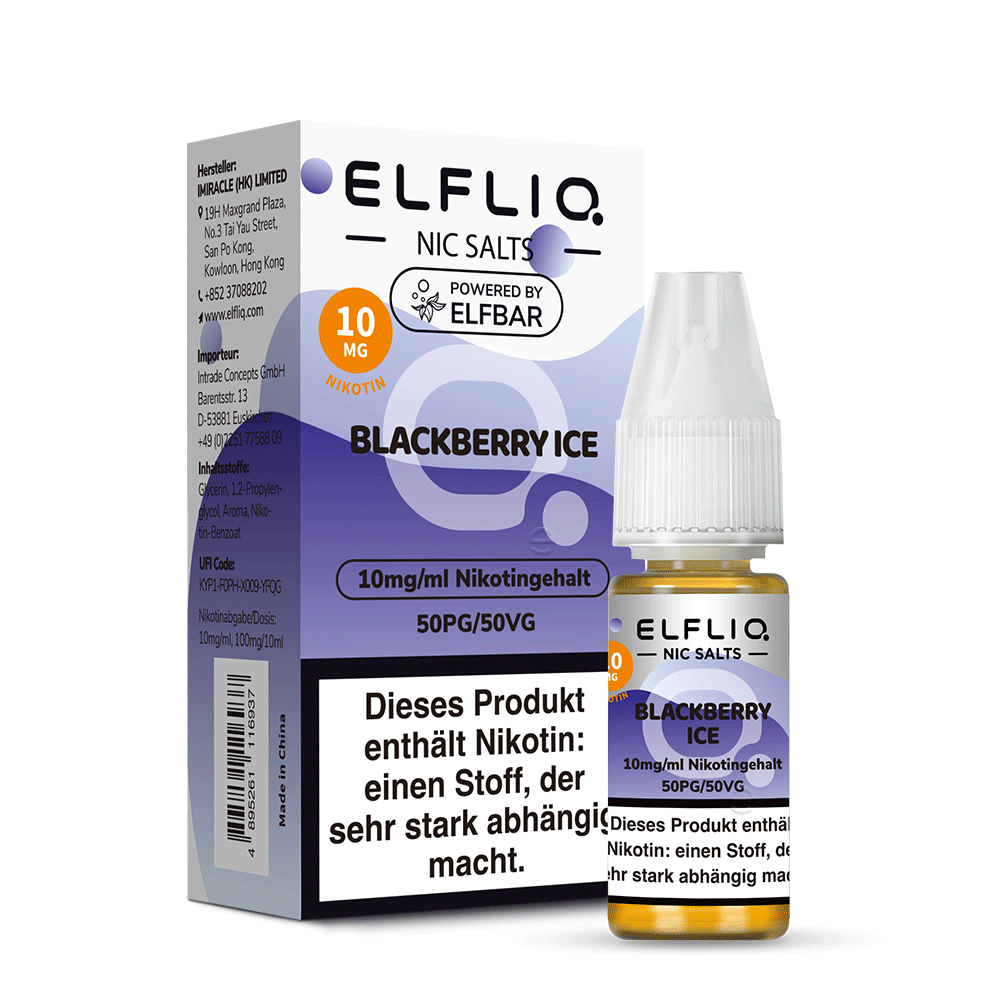 ELFLIQ - Blackberry Ice - Nikotinsalz Liquid 10mg
