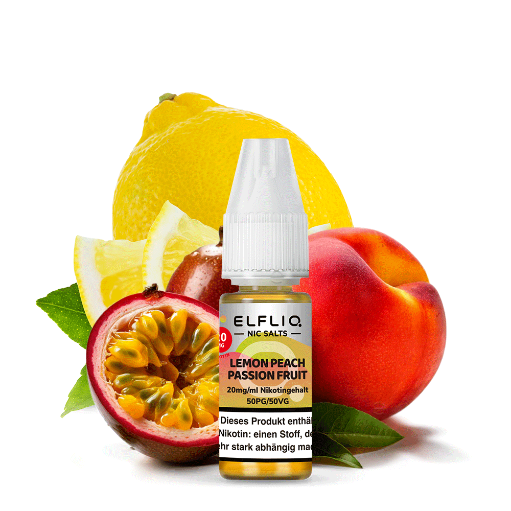 ELFLIQ - Lemon Peach Passion Fruit - Nikotinsalz Liquid 20mg