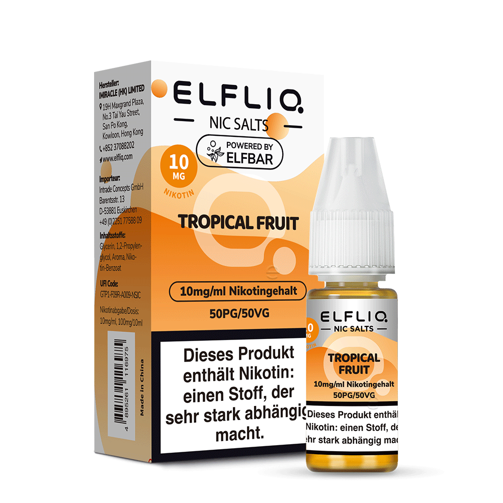 ELFLIQ - Tropical Fruit - Nikotinsalz Liquid 10mg