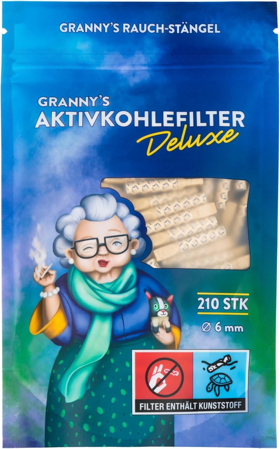 GRANNYS Weed Deluxe Aktivkohlefilter 6 mm – 50/210 Stück