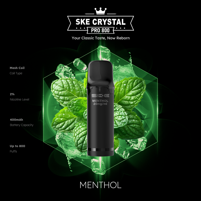 SKE Crystal Pro 800 - Menthol - 2er Pack