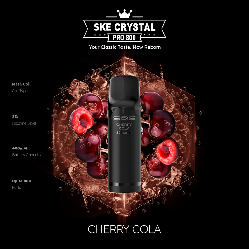 SKE Crystal Pro 800 - Cherry Cola - 2er Pack