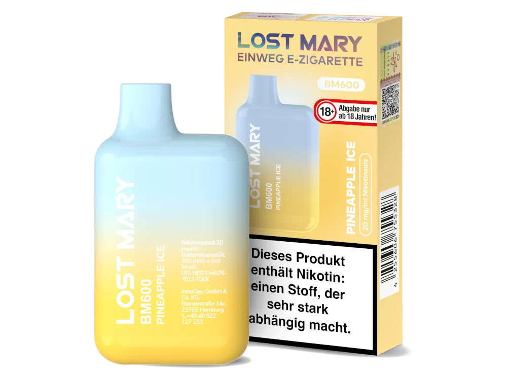 Lost Mary BM 600 Pineapple Ice Lost Mary BM 600 Pineapple Ice