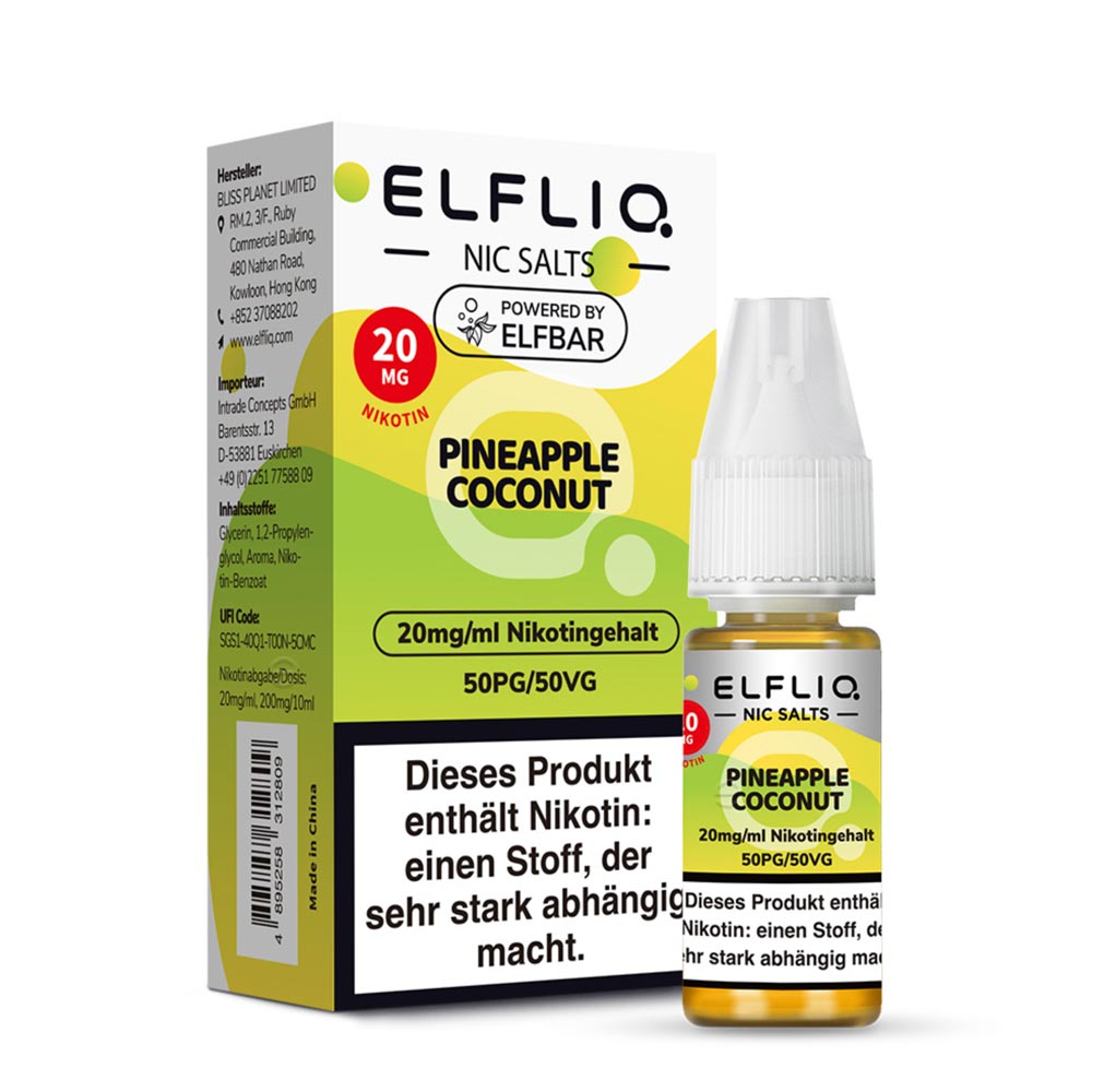 ELFLIQ - Pineapple Coconut - Nikotinsalz Liquid 20mg