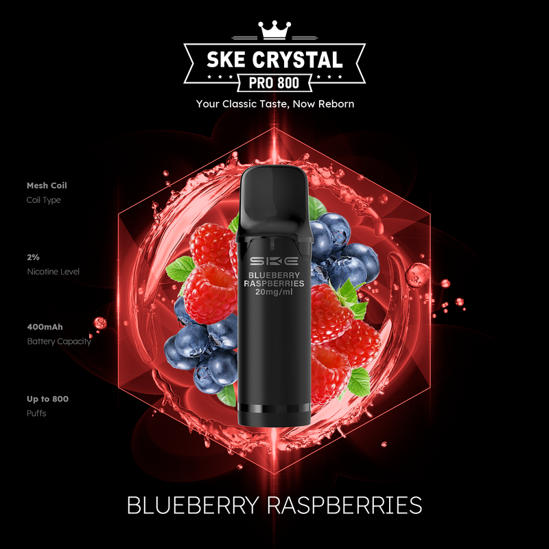 SKE Crystal Pro 800 - Blueberry Raspberries - 2er Pack