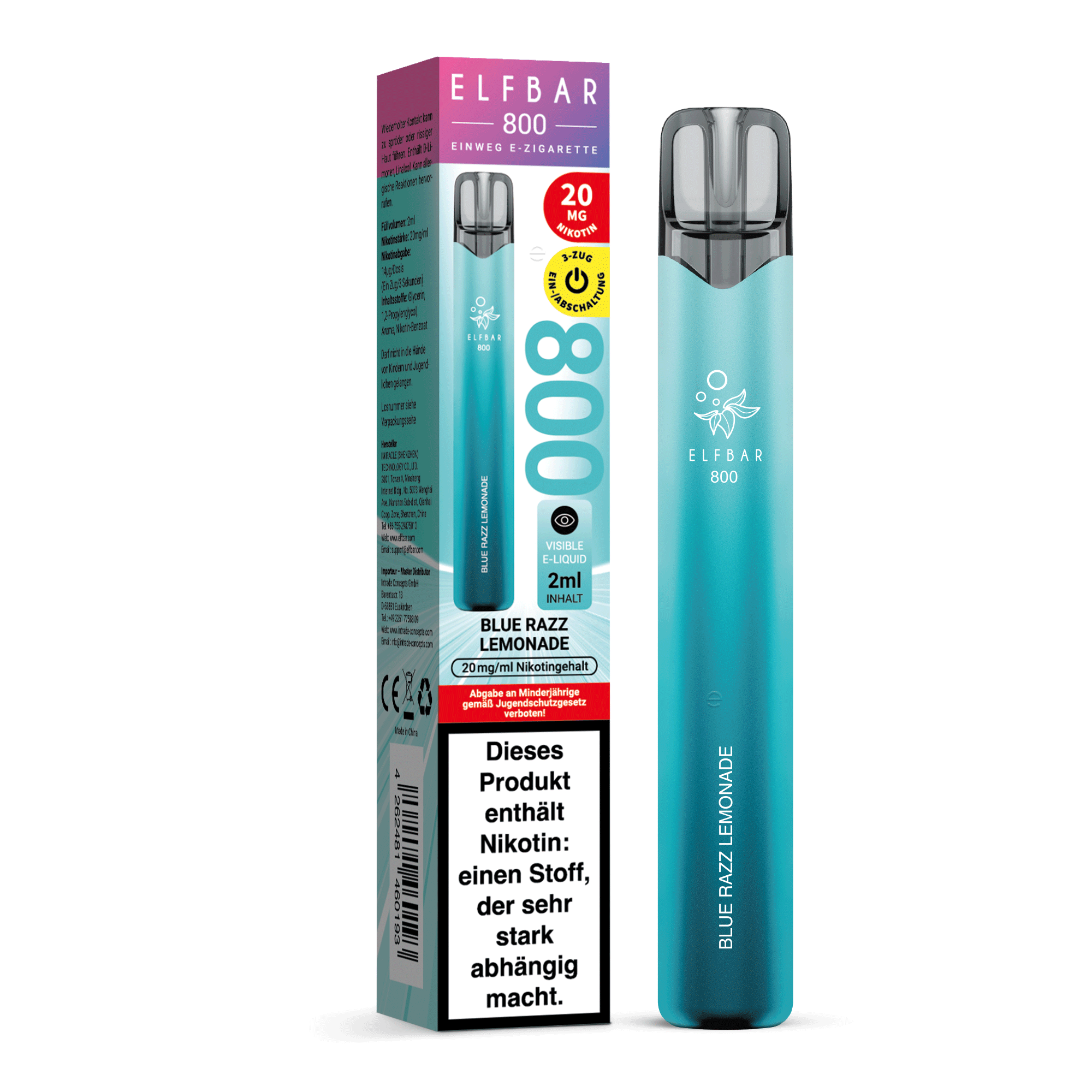 Elfbar 800 Blue Razz Lemonade 20mg