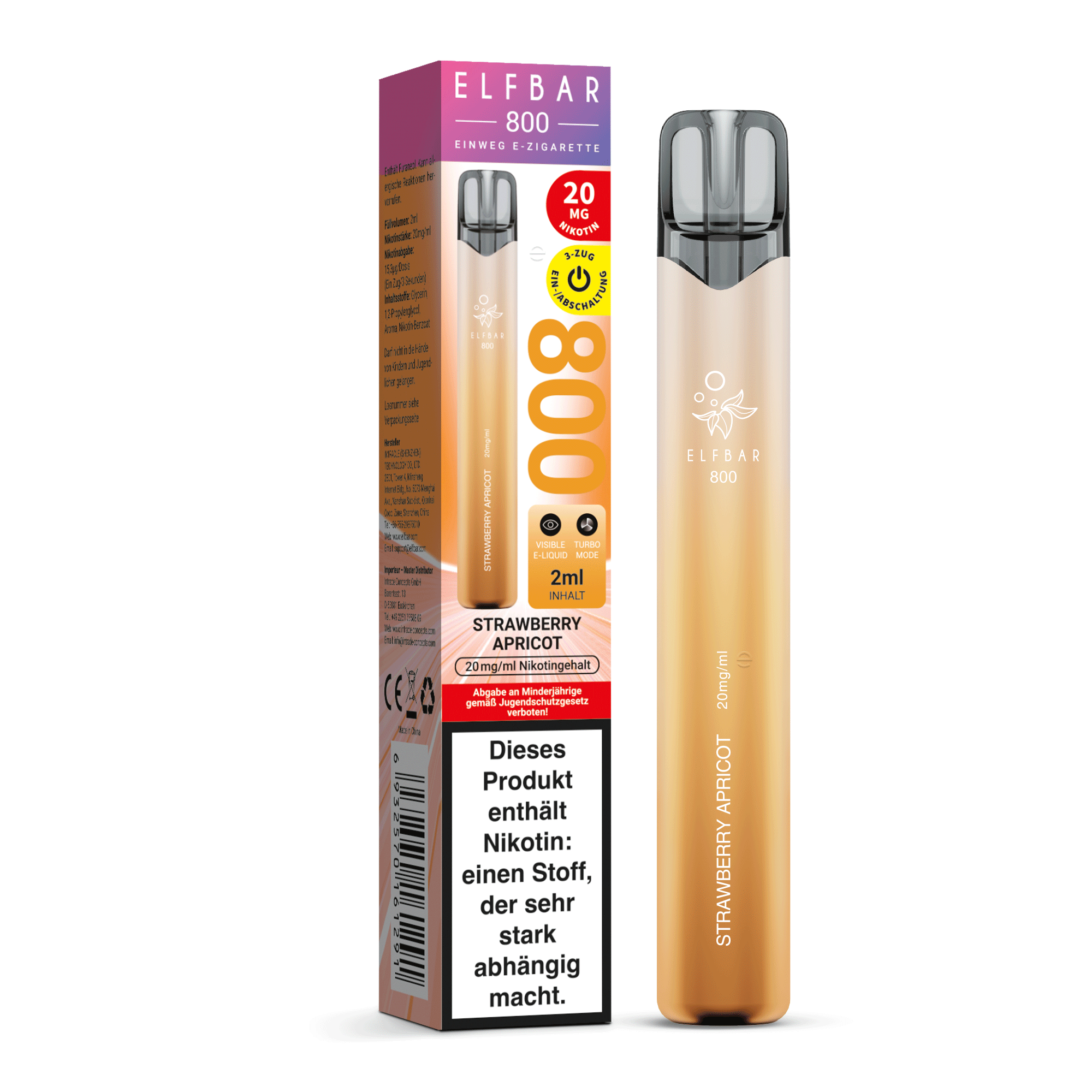 Elfbar 800 Strawberry Apricot 20mg