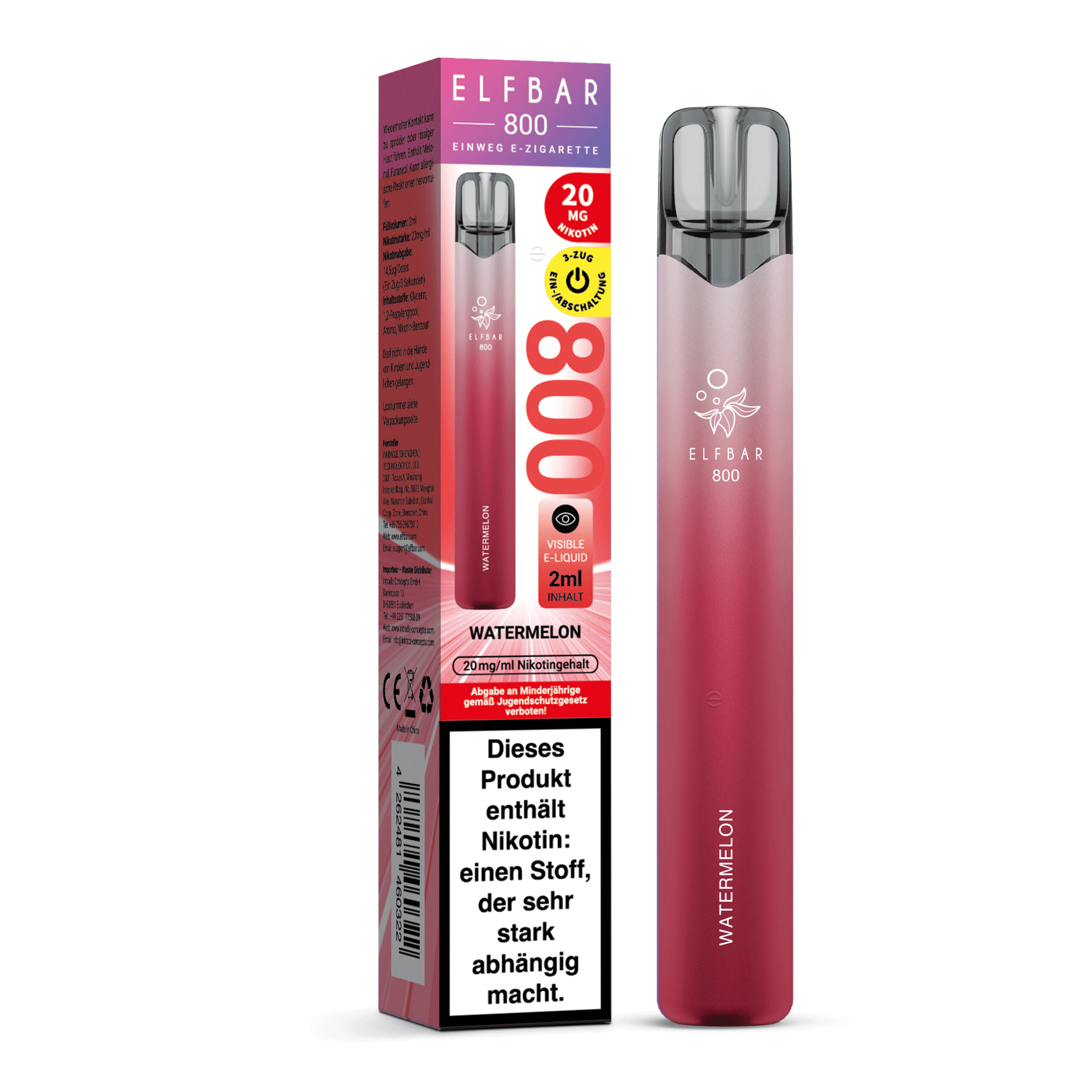Elfbar 800 Watermelon 20mg Elfbar 800 Watermelon 20mg