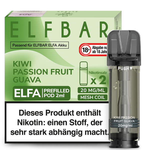 Elfbar Elfa Pods Kiwi Passion Fruit Guava 20mg