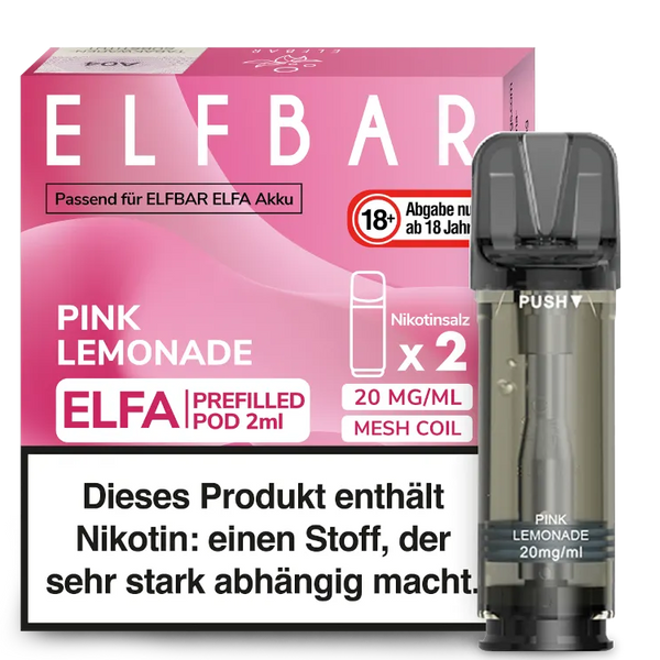 Elfbar Elfa Pod Pink Lemonade ElfBar Elfa Pods Pink Lemonade 20mg ELFBAR ELFA PRO Pod without Elfbar Elfa Pod Pink Lemonade ElfBar Elfa Pods Pink Lemonade 20mg ELFBAR ELFA PRO Pod without