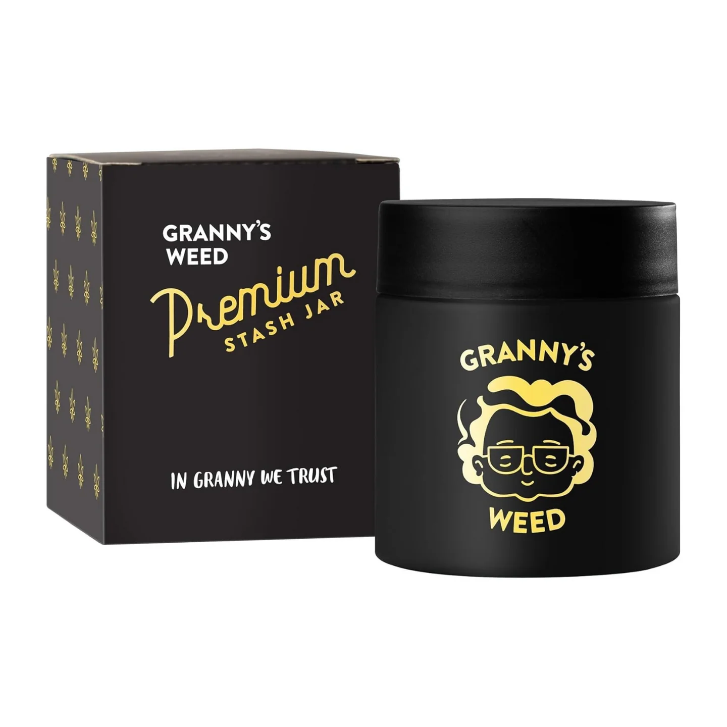 Grannys Premium Stash Jar, ø 58mm, schwarz