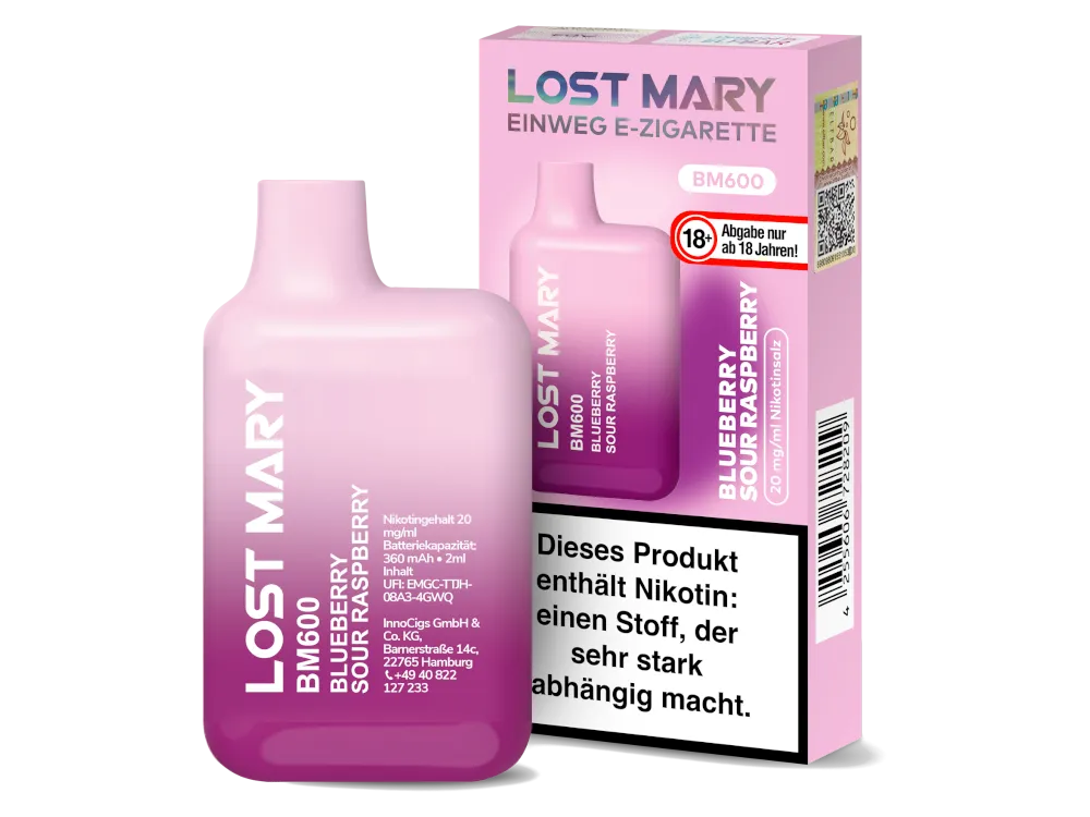 Lost Mary BM 600 Blueberry Sour Raspberry