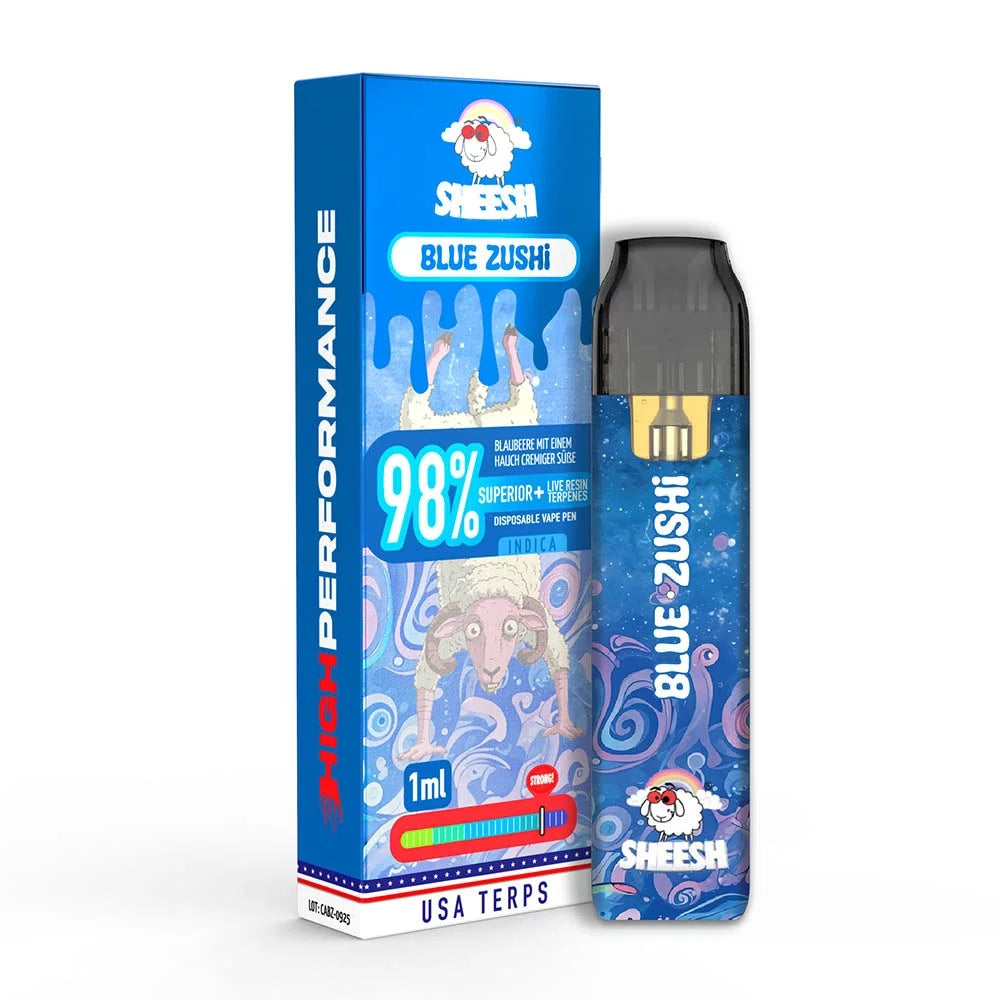 Sheesh 98% Superior Blend Vape - Blue Zushi