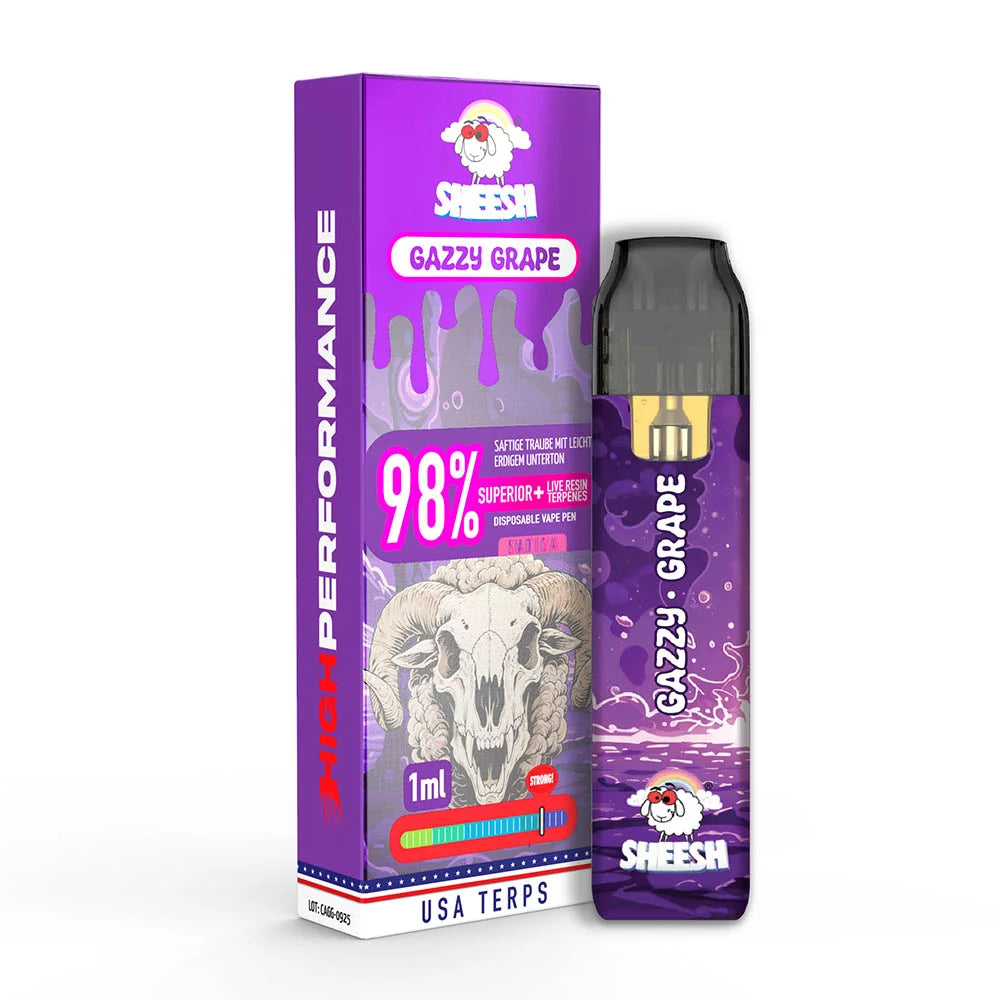 Sheesh 98% Superior Blend Vape - Gazzy Grape